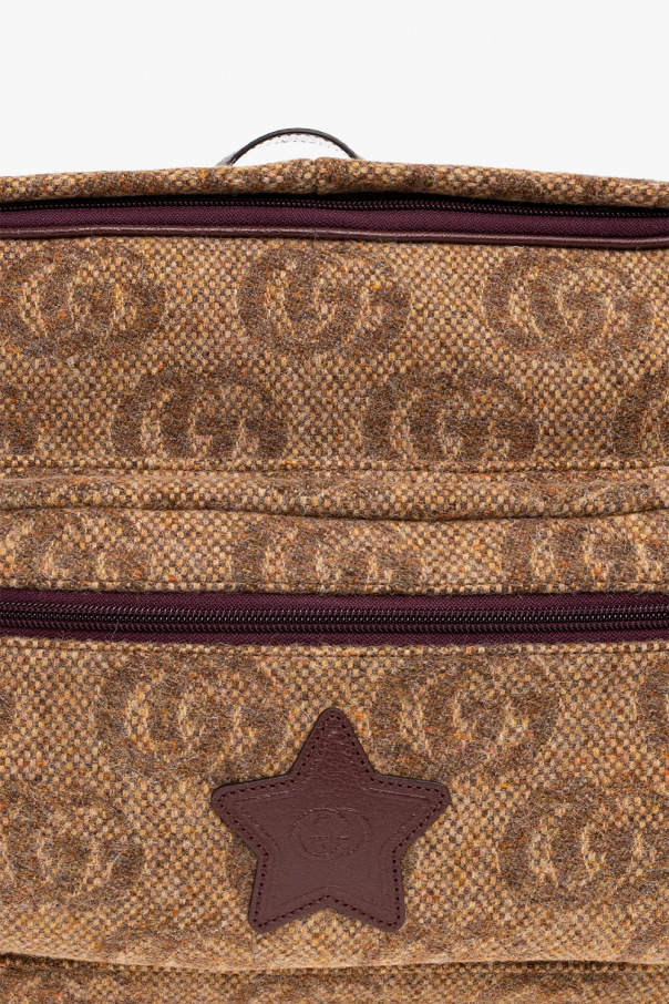 IetpShops SA - Brown Backpack with 'GG' pattern Gucci Kids - Gucci
